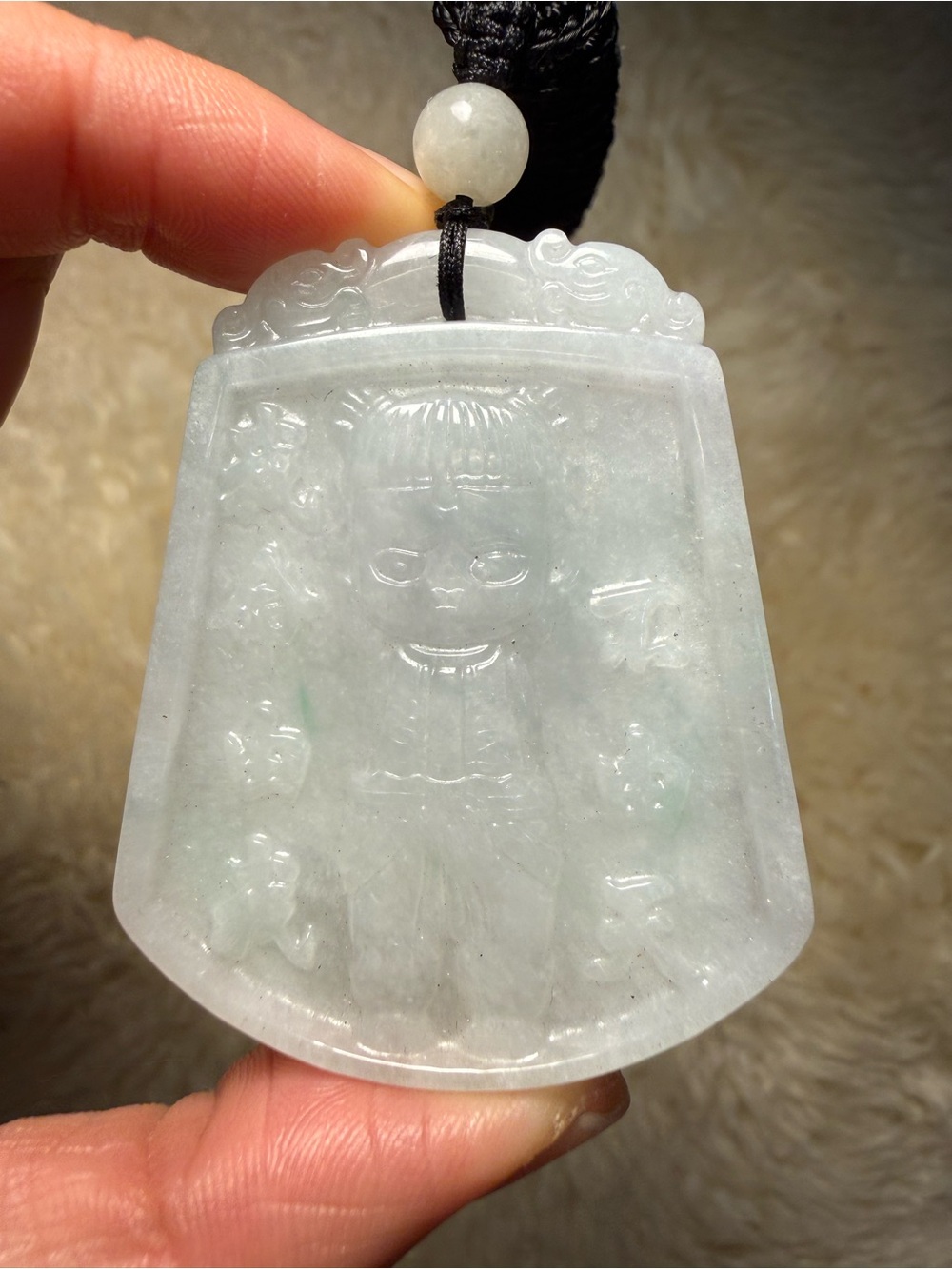 Nezha Green Jade Pendant Necklace